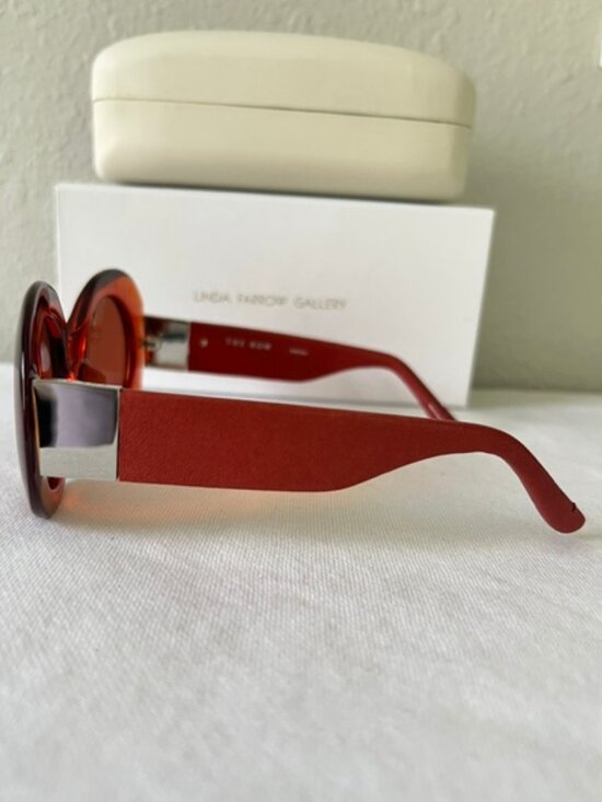 Linda Farrow x The Row 48/3 Womens Sunglasses Terracotta Red main image 9